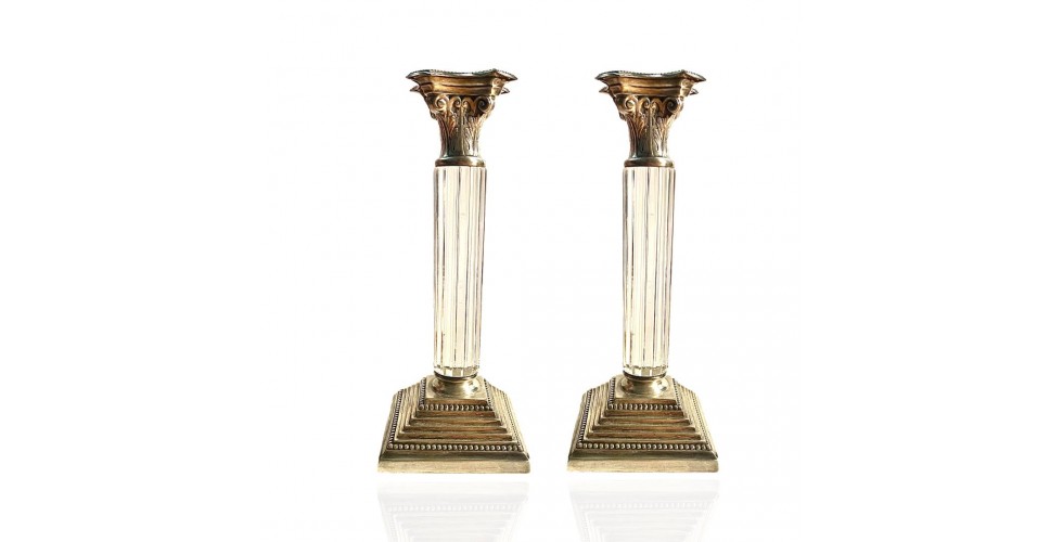 Paired candlesticks in Empire style