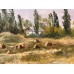 Український художник початку ХХ ст. "Пейзаж з хатами"