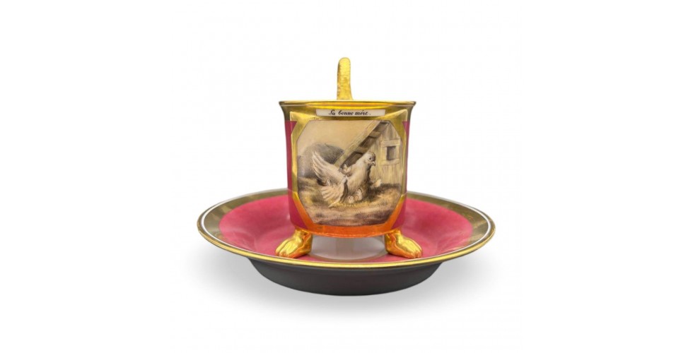 Empire style tea pair with curly paws